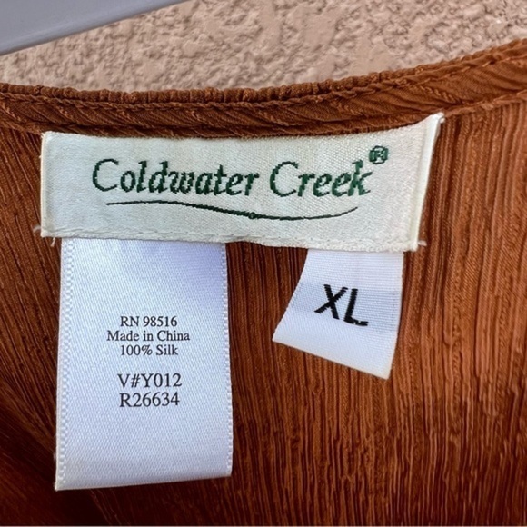 Coldwater Creek Silk Blouse Womens Size XL - Picture 5 of 9